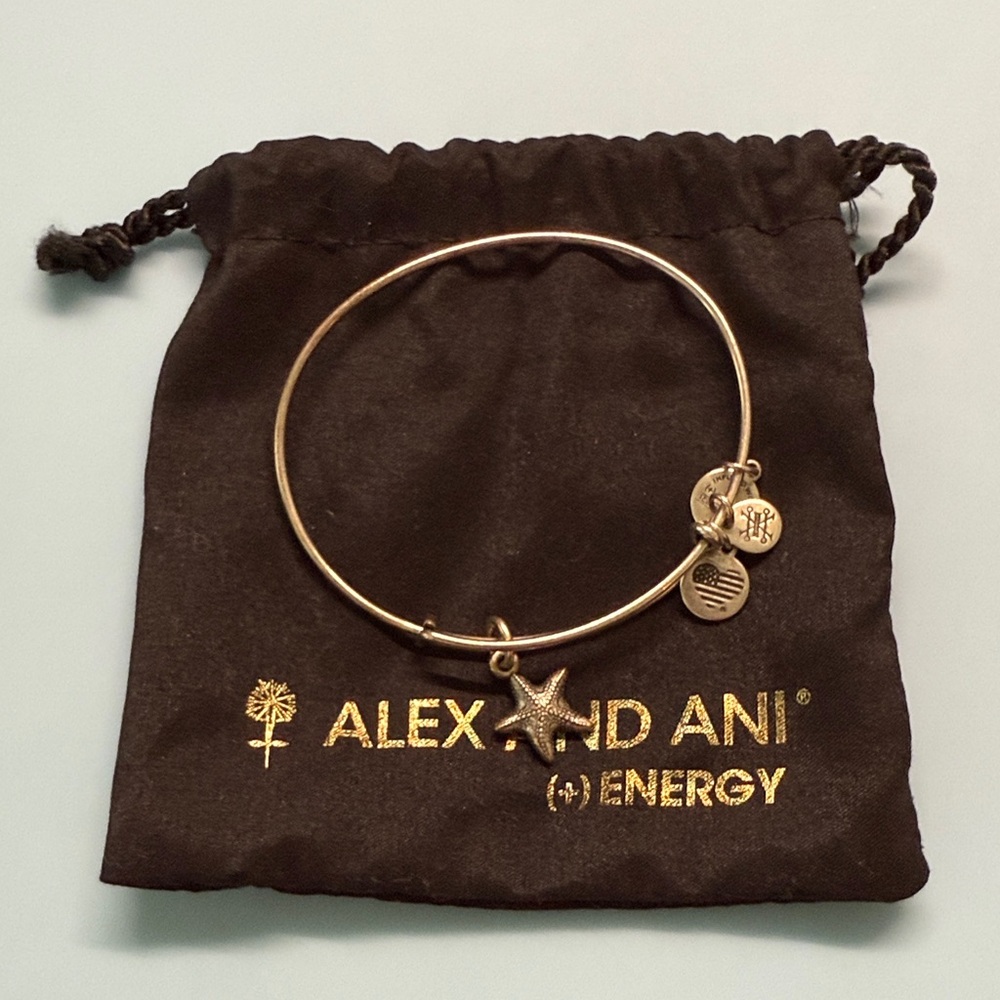 Alex and Ani Silver Starfish Charm Bracelet